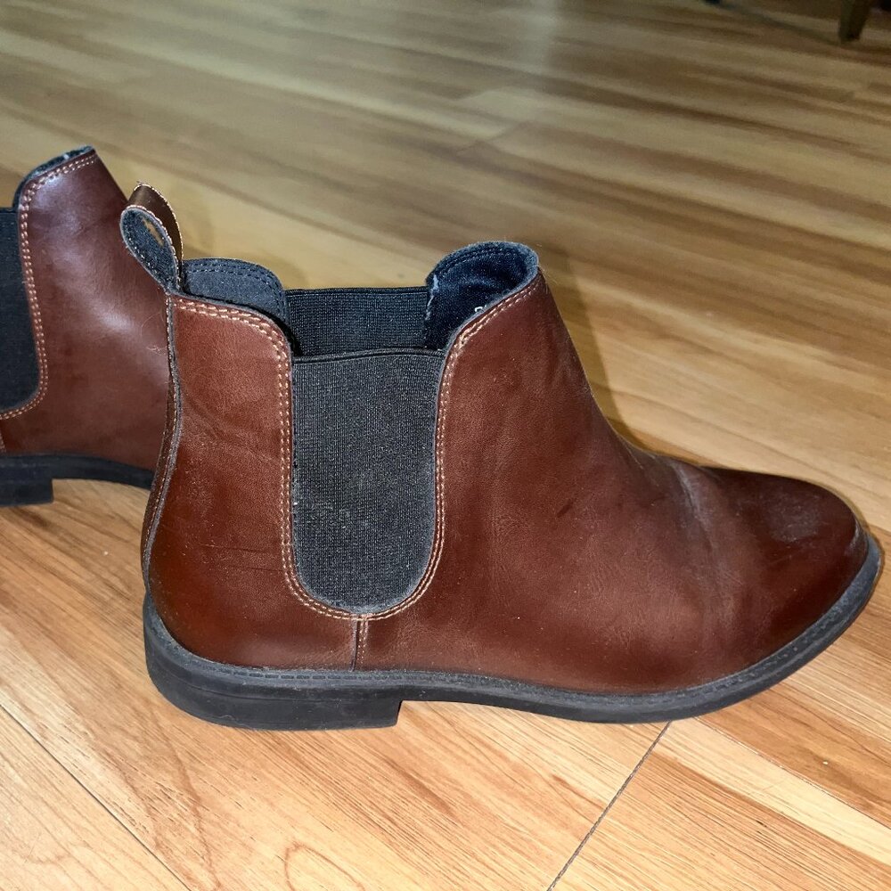 Brown & Black Ankle Booties Size 8